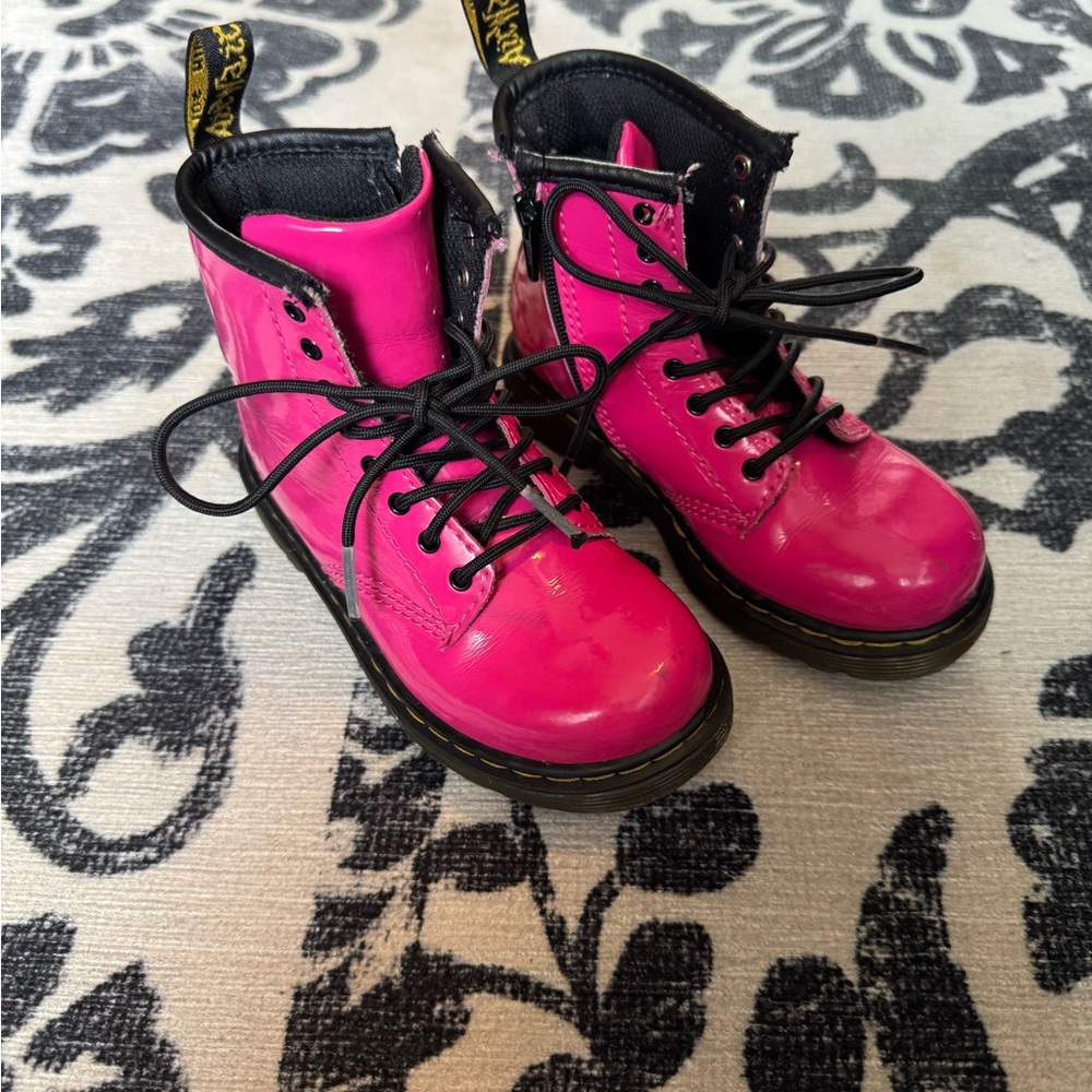 Doc martens hot pink boots